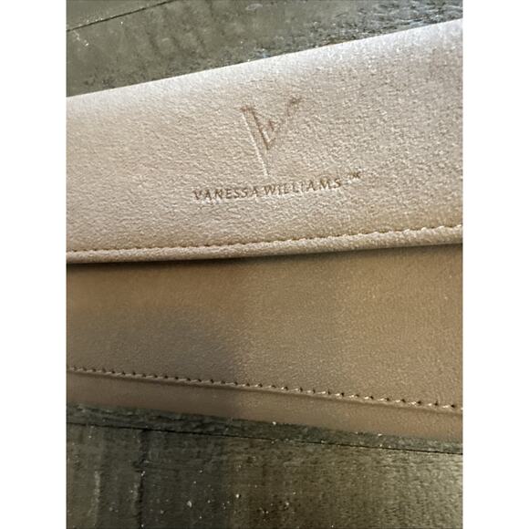 Vanessa William NWT Tan Wallet Wristlet Suede Snap Over - Picture 3 of 6